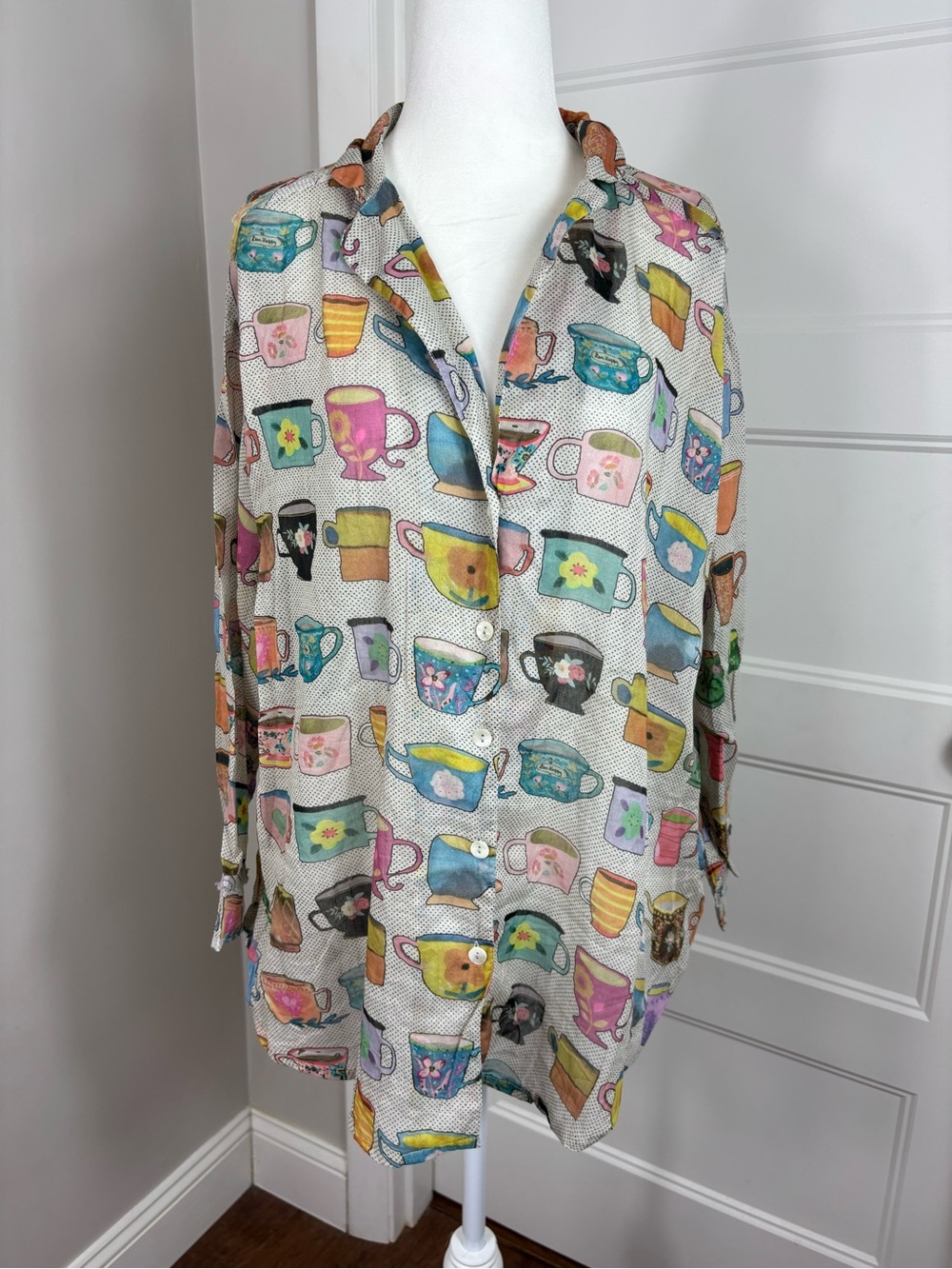 Natural Life Lightweight Teacup Coffee Mug Night Shirt Size XS